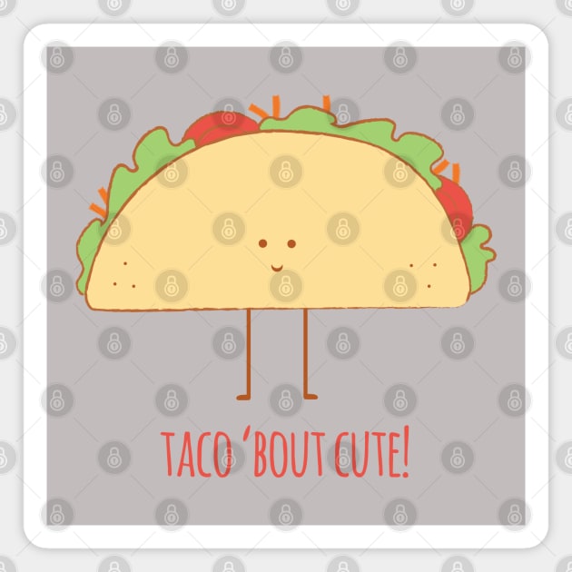 Taco Bout Cute Baby Onesie Magnet by HungryDinoDesign